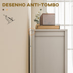 Aparador para Sala de Estar Moderno Móvel Sala de Estar com Prateleira Ajustável e Anti-Tombo Aparador Cozinha Sala de Jantar 80x35x85 cm Branco — foto 6