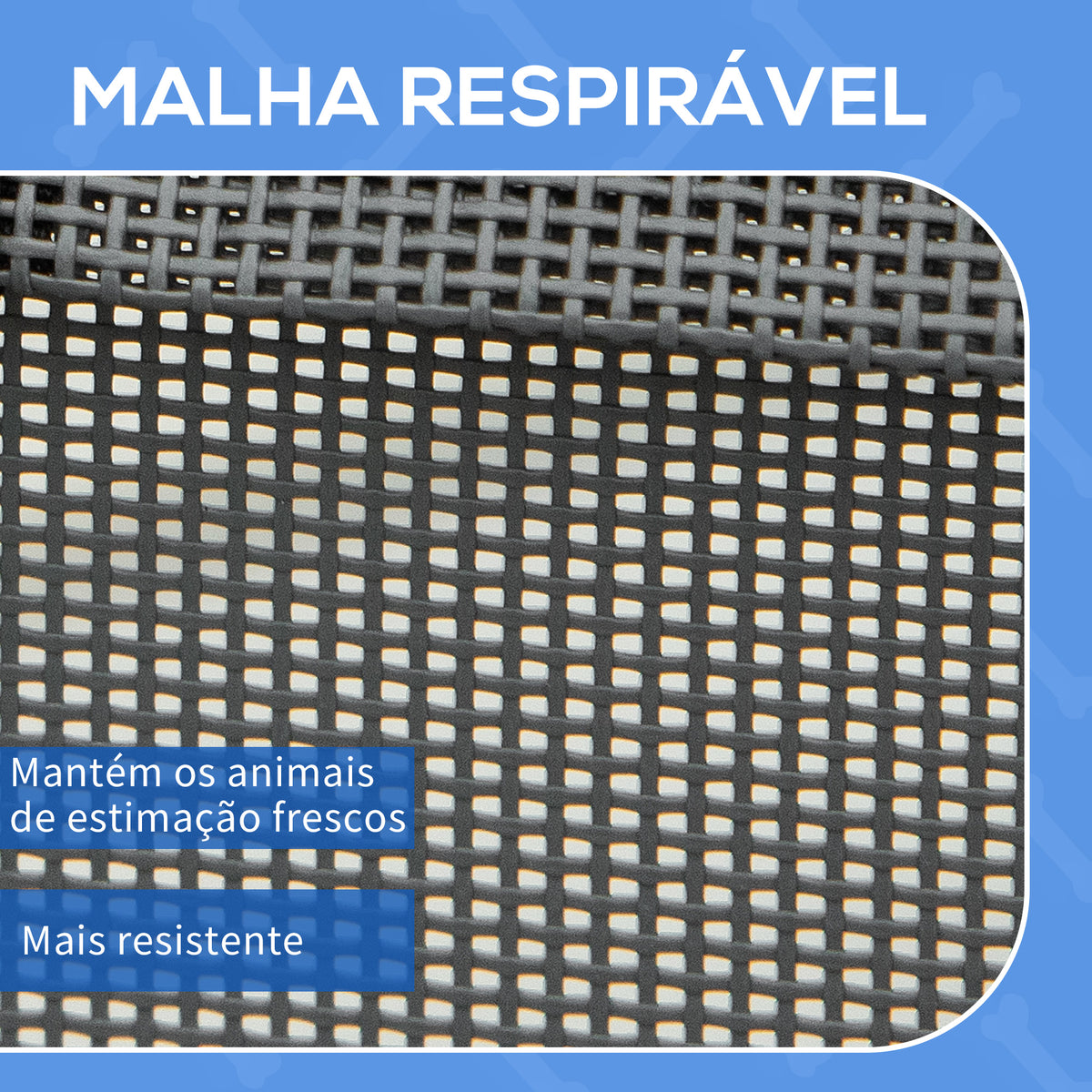 Cama Elevada para Cães Pequenos e Médios Cama para Animais de Estimação com Tecido de Malha Respirável Estrutura Curvada para Interior Exterior 92x55,5x21cm Cinza — foto 5