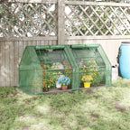 Estufa Pequena Estufa de Exterior com Proteção Dupla Janelas e Estrutura de Aço Estufa para Cultivos de Plantas e Flores 180x90x90 cm Verde — foto 2