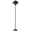 Candeeiro de Pé Moderno 155 cm Candeeiro de Pé para Sala com Ecrã em Forma de Taça Refletora de Luz Interruptor de Pé Suporte E27 sem Lâmpada para Quarto Escritório Sala de Estar Ø35x155 cm Preto — foto 1
