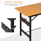 Bancada de Trabalho Dobrável Mesa de Trabalho Dobrável com Régua Transferidor Carga 100 kg 100x60x75,5 cm Madeira e Preto — foto 6