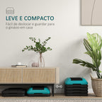 Step para Exercício Aeróbico Plataforma Step Antideslizante com Altura Ajustável de 10/15/20/25/30 cm Carga 150 kg para Exercício em Casa Ginásio Azul — foto 6