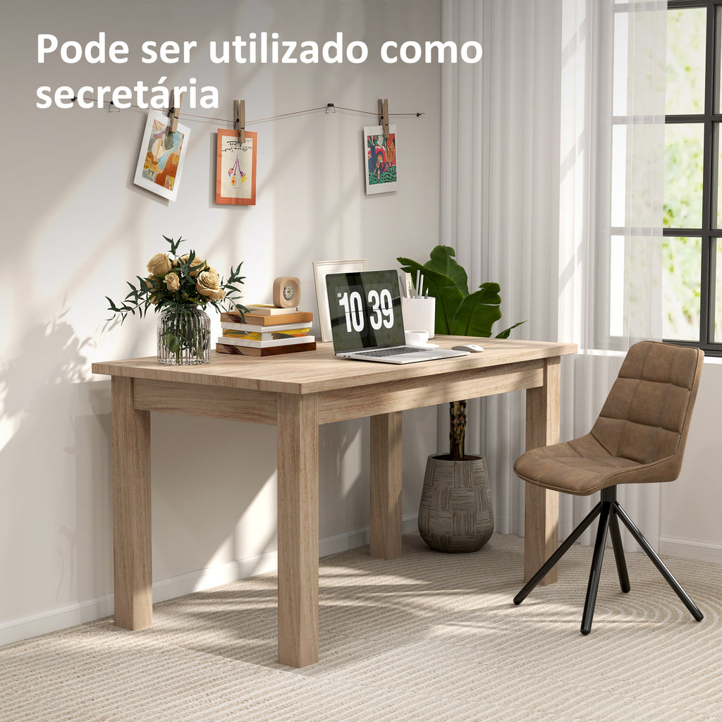 Mesa de Jantar Mesa Retangular para 6 Pessoas Mesa de Refeição com Bancada Laminada para Cozinha Sala 140x80x78 cm Madeira — foto 7