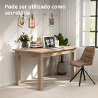 Mesa de Jantar Mesa Retangular para 6 Pessoas Mesa de Refeição com Bancada Laminada para Cozinha Sala 140x80x78 cm Madeira — foto 7