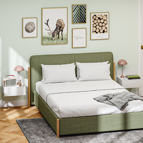 2 Mesas de Cabeceira Flutuante Conjunto de 2 Mesas de Cabeceira de Parede com Gaveta de Armazenamento para Dormitório 43x36,5x30,5 cm Branco — foto 2