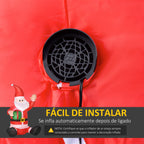Pai Natal Insuflável de 1,2 m com Presente Decoração de Natal Iluminação LED 70x50x120cm Multicolorido — foto 6