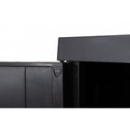 Armário multiusos alto em PVC preto com 4 prateleiras — foto 9