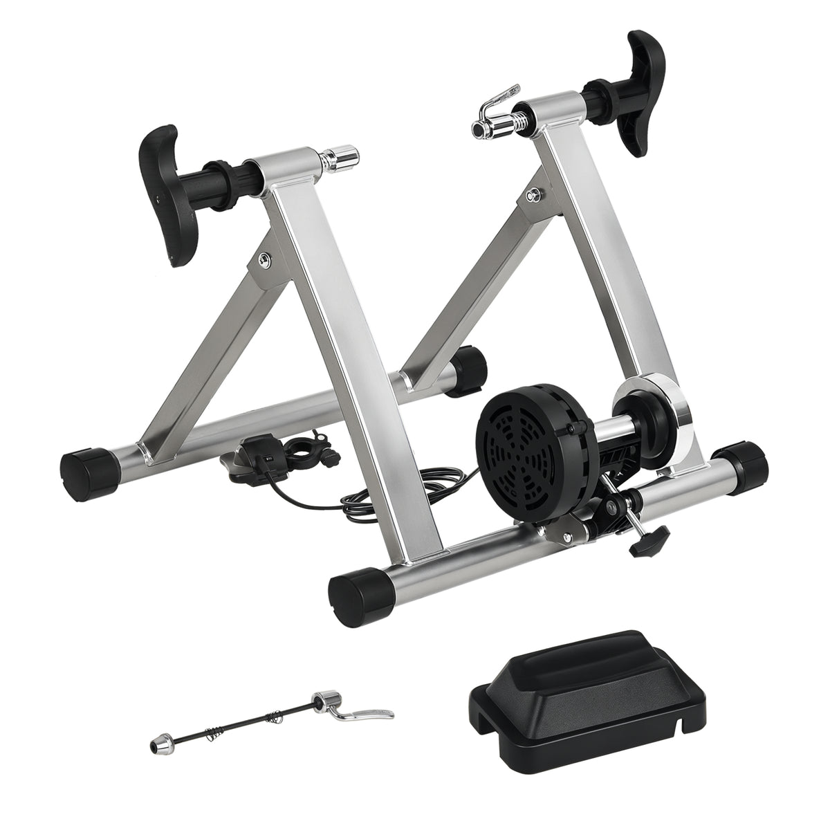Rolo de treinamento 5 níveis de resistência de Aço Bicicleta Interior 54,5x47,2x39,1 cm Prata — foto 1
