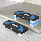Step para Exercício Aeróbico Plataforma Step com Altura Ajustável em 3 Níveis com Carga Máxima 150kg para Exercício em Academia Casa 80x31x10-20cm Azul — foto 3
