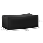 Capa Protetora para Móveis de Jardim 154x94x66cm Cobertura de Móveis Mesas Exterior Tecido Oxford 600D Impermeável com Fivela para Pátio Terraço Preto — foto 3