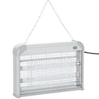 Lâmpada Anti-mosquito Elétrica com Luz Ultravioleta 20W com 2 Tubos LED Área de Ação 60m² 39x7.5x26.5 cm Branco — foto 1