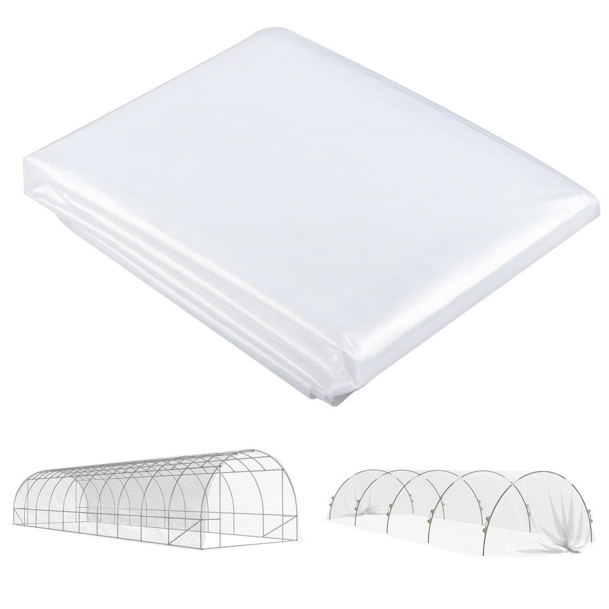 Cobertura Transparente para Estufa 6x10 m Cobertura de Substituição de Polipropileno Resistente à Água para Horta Plantas Agricultura Jardim — foto 1