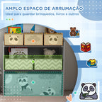 Estante para Brinquedos com 6 Caixas de Tecido não Tecido Amovíveis Organizador de Brinquedos para Crianças de 3-8 Anos para Dormitório 63x30x66 cm Ciza — foto 4
