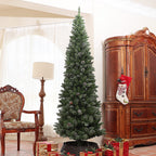 Árvore de Natal 225 cm Árvore de Natal Artificial com 980 Ramos e Suporte de Metal Árvore de Natal para Sala de Estar Interior Verde — foto 2