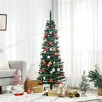 Árvore de Natal Artificial 150cm Ignífugo com 294 Pontas de Ramo PVC e Suporte de Plástico Decoração de Natal para Interiores Fácil de Montar Verde — foto 2