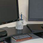 Suporte Elevado para Monitores de Madeira Ajustável em Comprimento e Ângulo para 2 Monitores Notebook 80-117x23,5x10cm Preto — foto 8