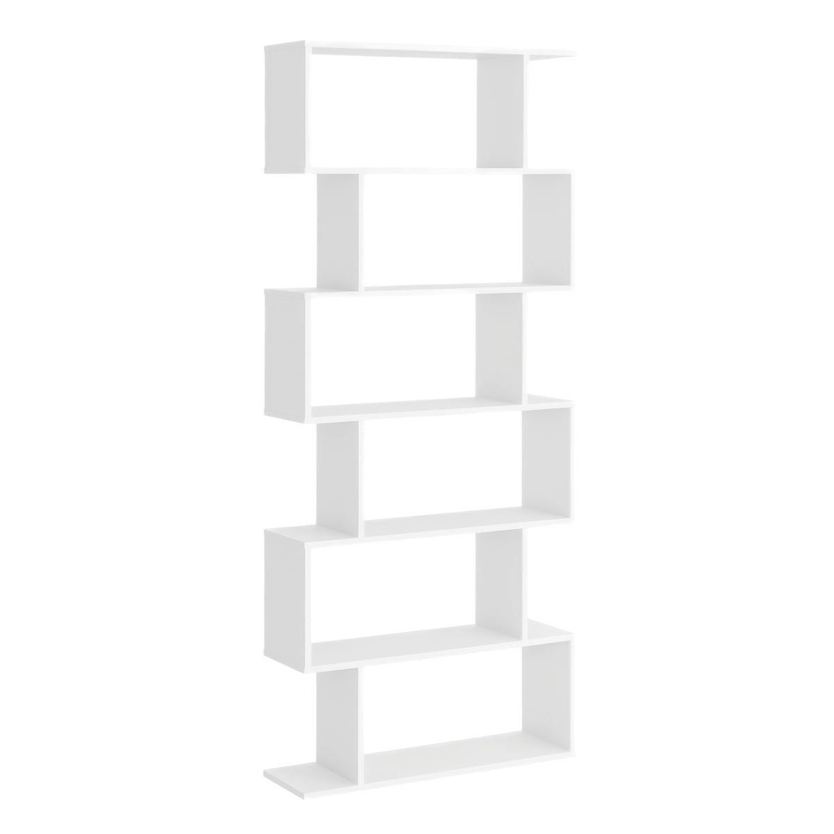 Estante para Livros Moderna Estante com 6 Prateleiras para Sala de Jantar Sala de Estar Estúdio 80x23x192 cm Branco — foto 1