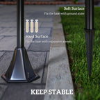 Candeeiro Solar de Jardim com Proteção IP44 Luzes LED para Exterior Pátio Varanda 15x15x120 cm Preto — foto 8