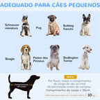 Sofá para Cães Pequenos Cama Elevada para Cães com Pés de Madeira Almofada Removível e Capa Lavável Carga 10 kg 86x55x33 cm Azul — foto 7