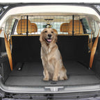 Grade de Segurança de Carro para Cães Extensível Universal Grade de Segurança para Cães com Largura Ajustável 91-152x30cm Preto — foto 2