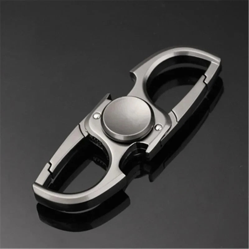 Spinner de dedo antistress em liga de zinco, preto, 7.5 cm — foto 1