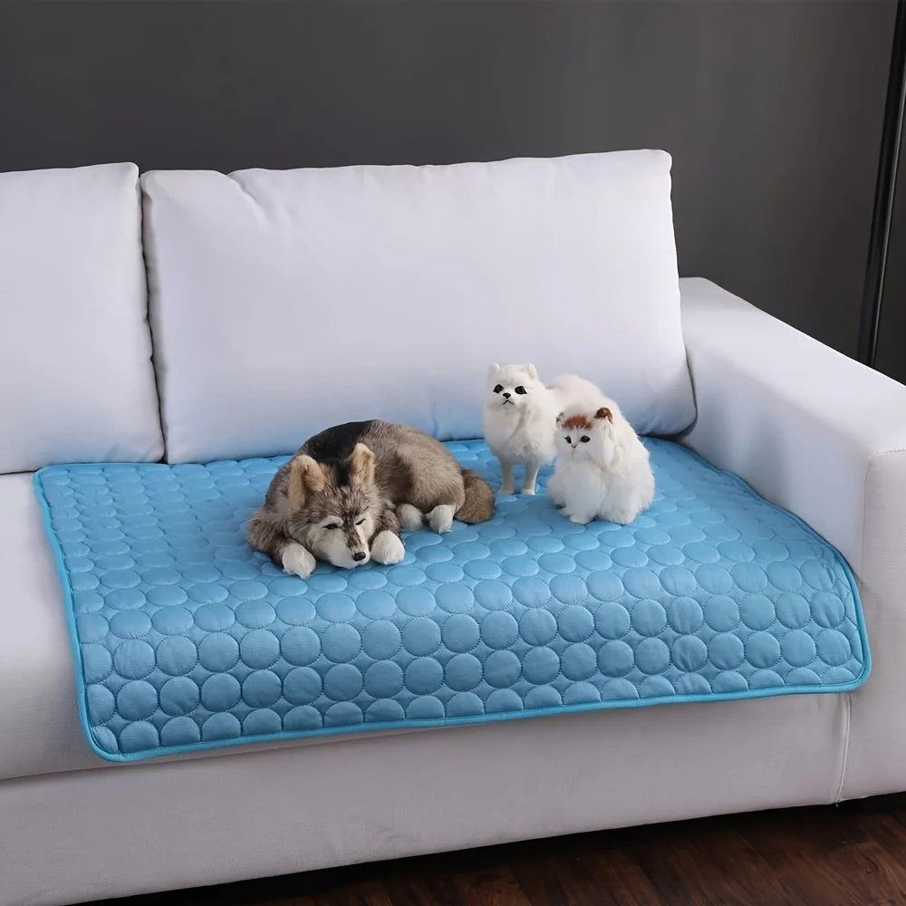 Tapete refrescante para cães, cama fria de verão, azul — foto 2