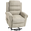 Poltrona Elevatória Elétrica Poltrona Elétrica com Função de Massagem e Aquecimento 87x87,5x108 cm Bege — foto 1