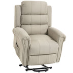 Poltrona Elevatória Elétrica Poltrona Elétrica com Função de Massagem e Aquecimento 87x87,5x108 cm Bege — foto 1