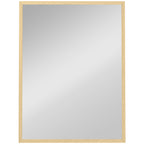 Espelho de Parede Retangular 80x60 cm Moldura em Madeira Natural Ideal para Banheiro Sala ou Quarto — foto 1