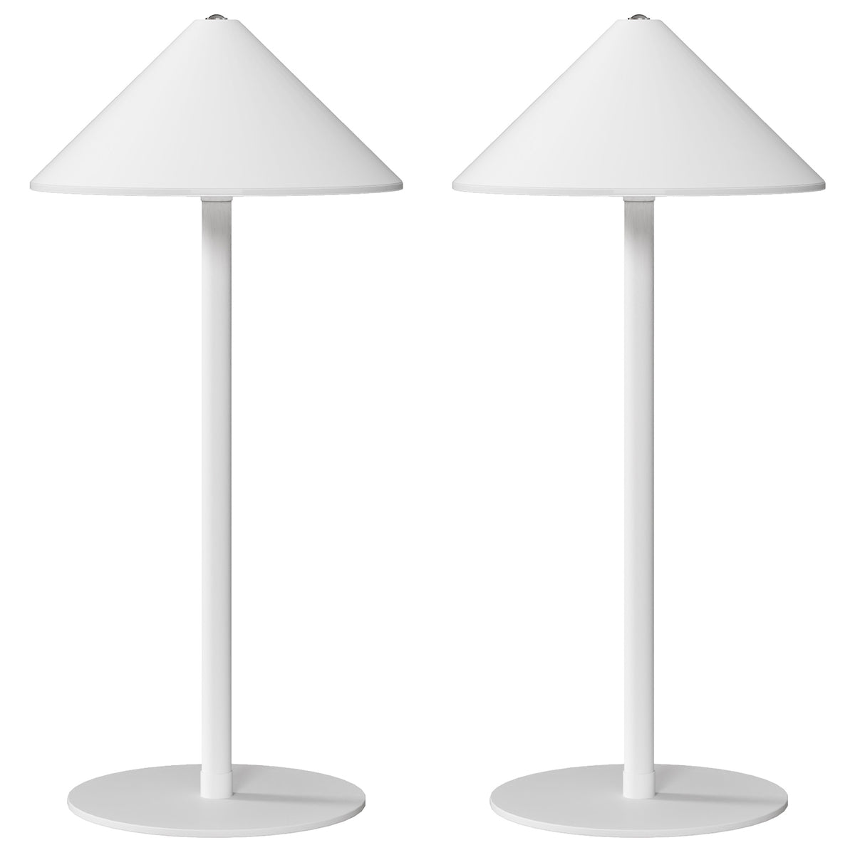 Lâmpada de Mesa LED com Cabo USB, Interruptor Touch, Metal, Recarregável, Branco — foto 1