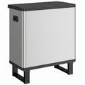 Lixeira Automática com Sensor 54 L 3 Compartimentos Aço Inoxidável Prata — foto 1