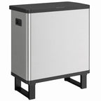 Lixeira Automática com Sensor 54 L 3 Compartimentos Aço Inoxidável Prata — foto 1
