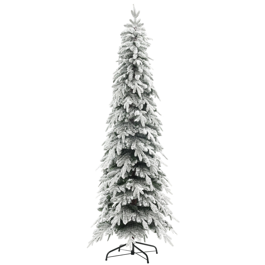 Árvore de Natal Artificial 210 cm Árvore como Real com 800 Ramos Densos Neve Artificial Abertura Automática — foto 1