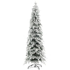 Árvore de Natal Artificial 210 cm Árvore como Real com 800 Ramos Densos Neve Artificial Abertura Automática — foto 1