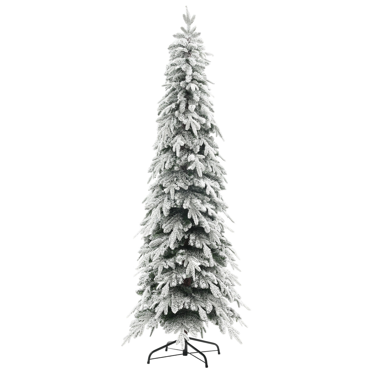 Árvore de Natal Artificial 210 cm Árvore como Real com 800 Ramos Densos Neve Artificial Abertura Automática — foto 1