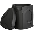 Compostor de Jardim 240L Recipiente de Compostagem Triangular com 3 Portas Preto — foto 1