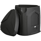 Compostor de Jardim 240L Recipiente de Compostagem Triangular com 3 Portas Preto — foto 1