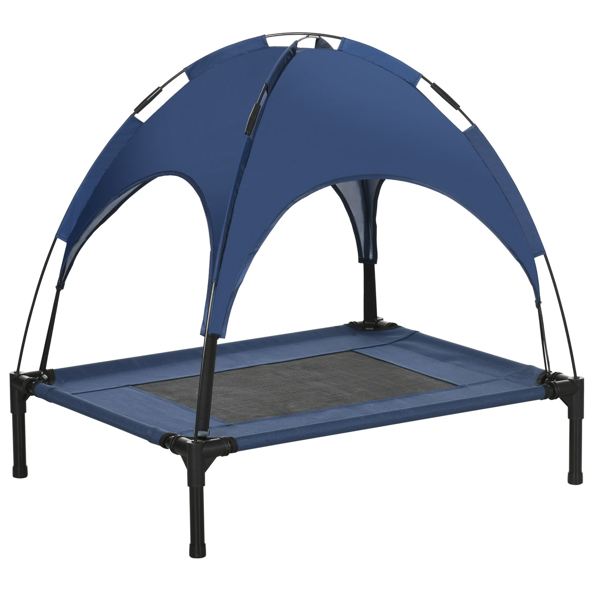 Cama para Pets com Dossel, Cama para Cães, dobrável, resistente às intempéries, Azul — foto 1