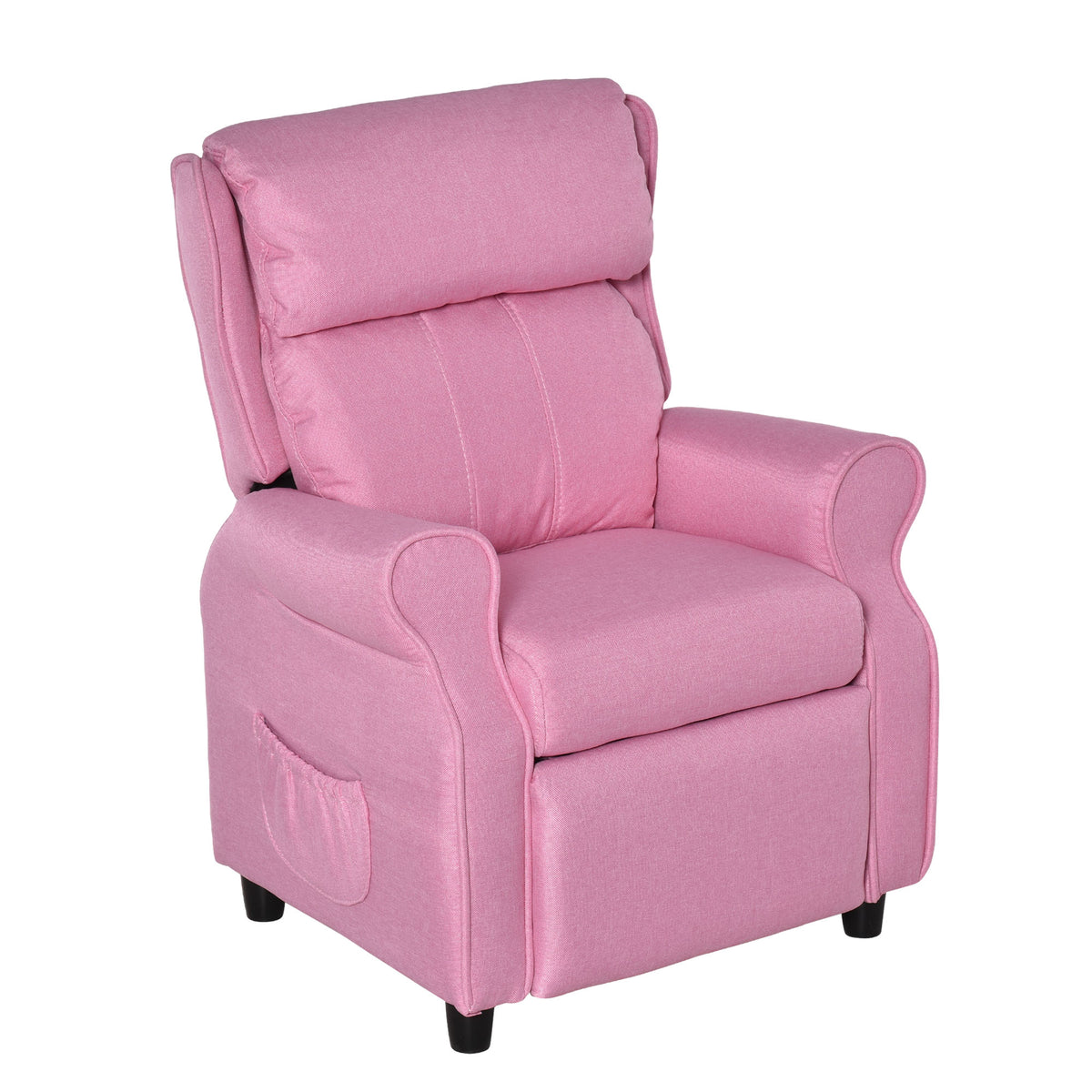 Sofá infantil Poltrona infantil com apoio para pés Apoio de braço Encosto ajustável Poltrona relax Sofá infantil Cadeira sofá-cama Infantil para 3-5 anos Meninos e Meninas Rosa — foto 1