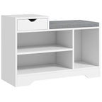 Móvel e Banco de Sapatos 1 Gaveta e 3 Compartimentos Capacidade 5 Pares MDF 76,5x30x52 cm — foto 1