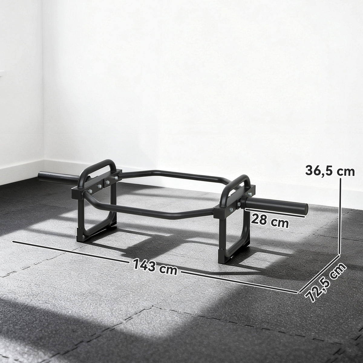 Barra Olímpica Hexagonal 5 cm com Capacidade 300 kg Design Fácil de Carregar para Supino Levantamento Terra Encolhimentos Agachamento e Transporte do Fazendeiro — foto 2