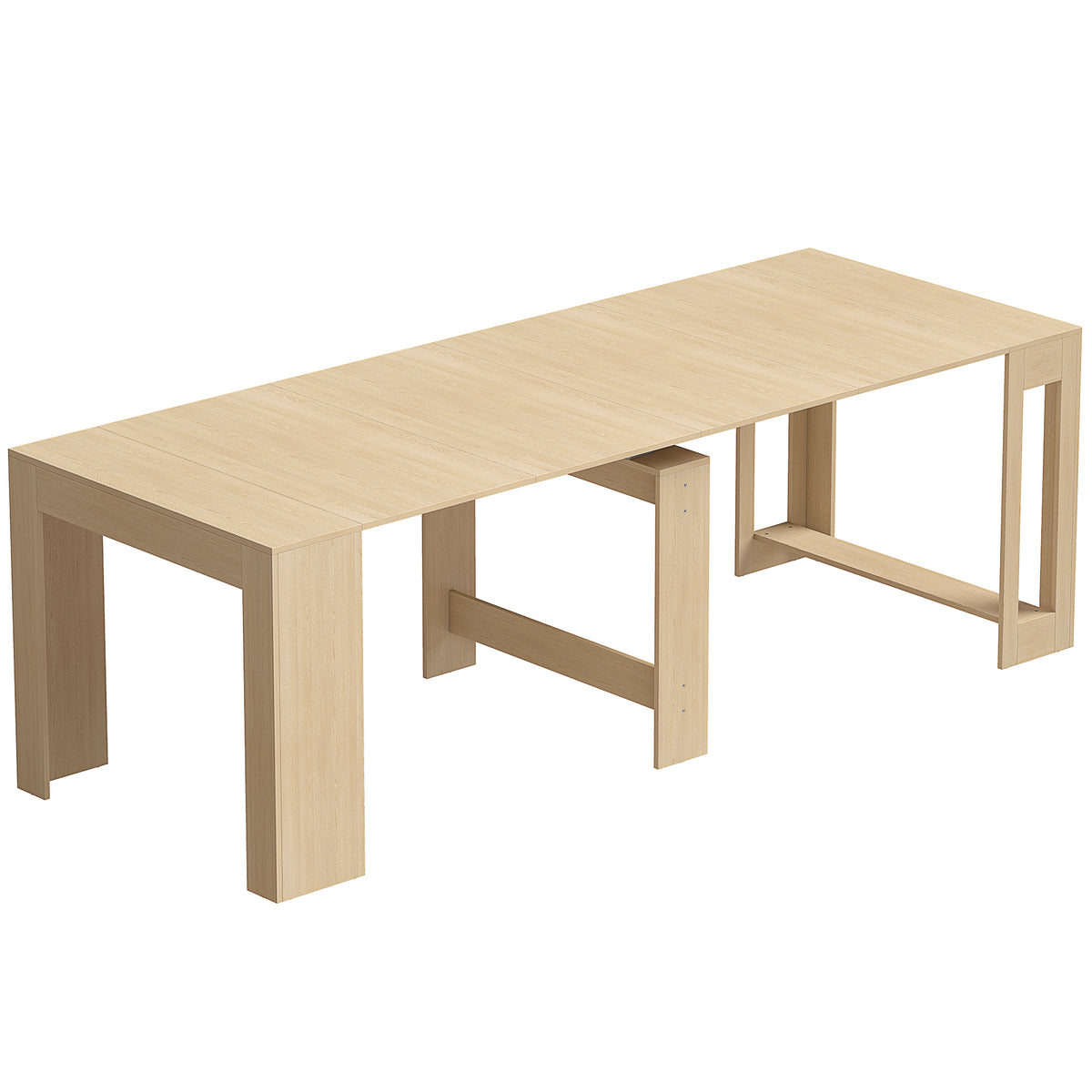 Mesa Consola Extensível para 10 Pessoas Efeito Madeira Claro — foto 1