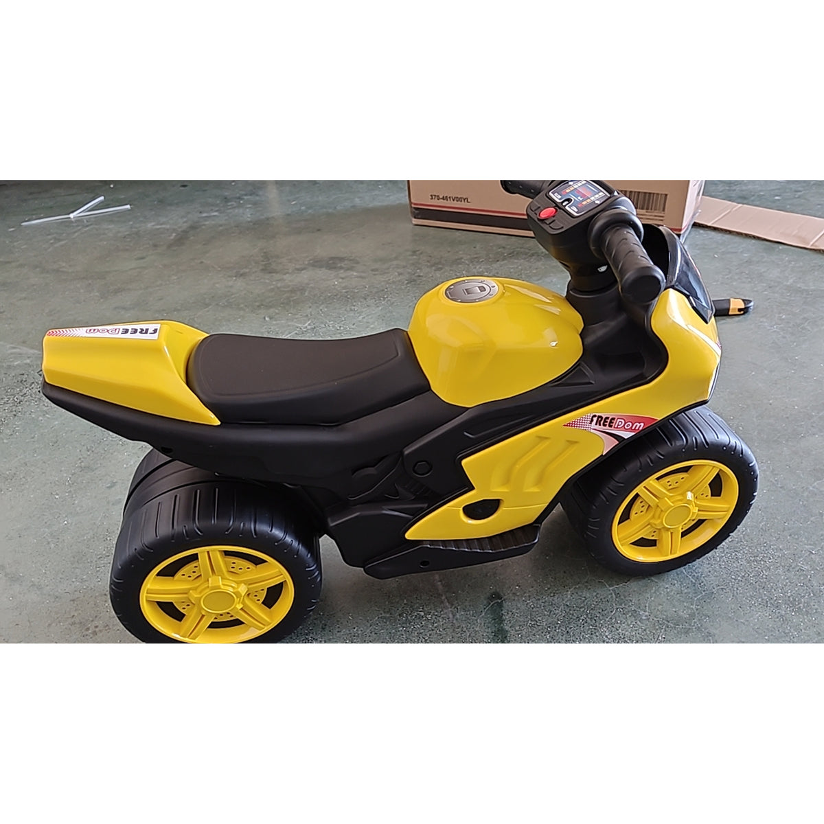 Bicicleta de Equilíbrio Sem Pedais com Música para Crianças 18-36 Meses Amarelo — foto 2