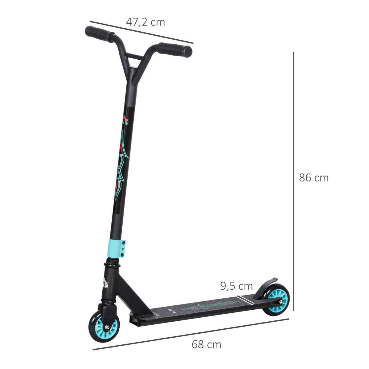 Trotinete Profissional de Manobras, Trotinete para Truques Freestyle, Alumínio, Metal, Couro Sintético, para Crianças e Adultos, Verde — foto 2