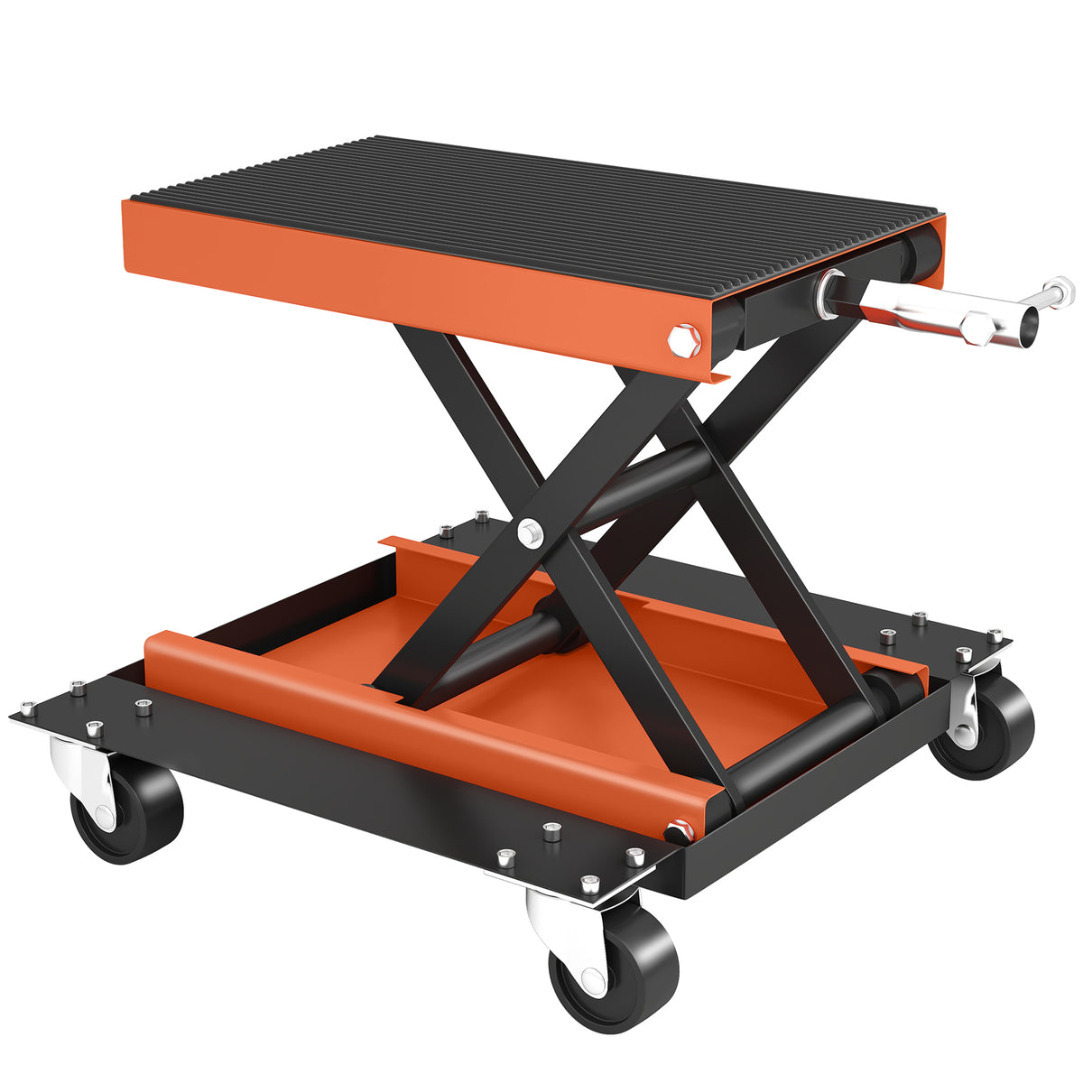 Elevador para motocicleta 500 kg Capacidade Plataforma elevadora 13,5-39 cm Altura ajustável Aço Laranja — foto 1