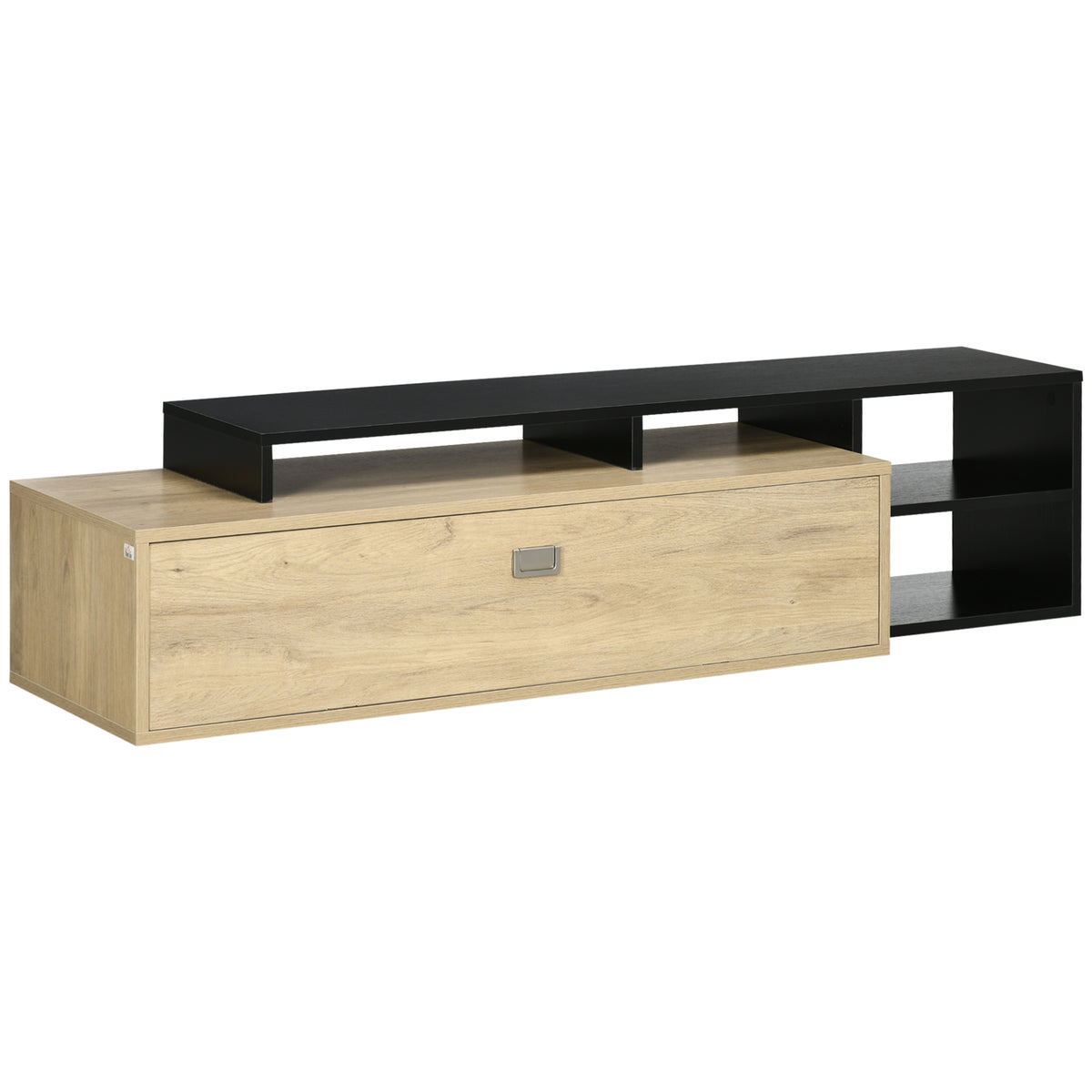 Móvel TV Banco TV até 165,1 cm com Prateleira Removível Estilo Contemporâneo Porta Basculante para Sala e Quarto — foto 1