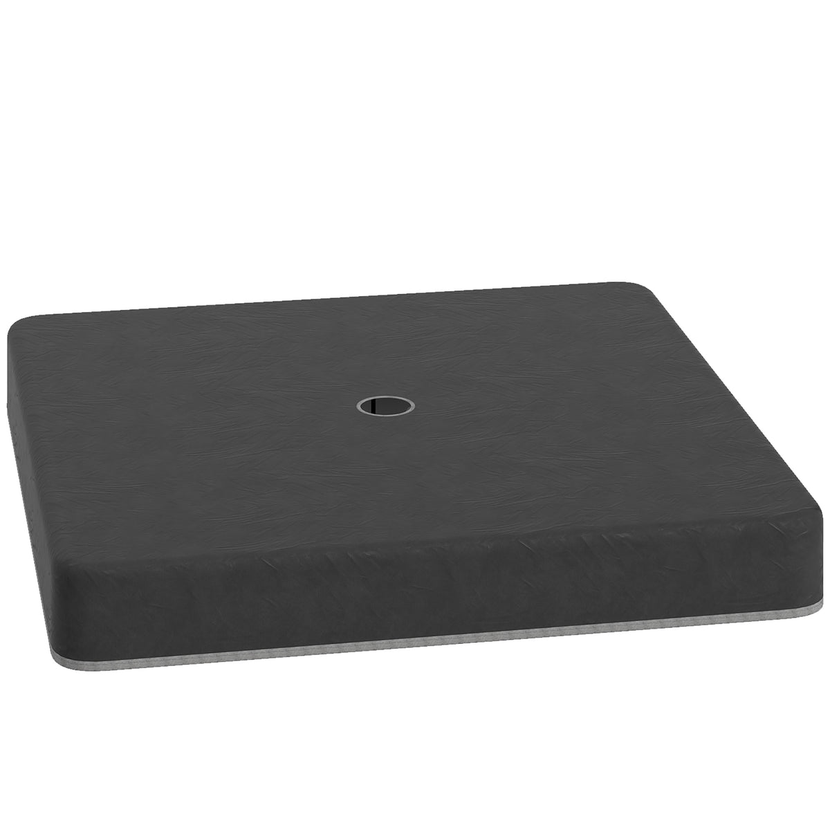 Pesos básicos para bases de guarda-sol, à prova d'água, recarregáveis com areia, plástico, 89L x 89B x 10,5H cm, Preto — foto 1