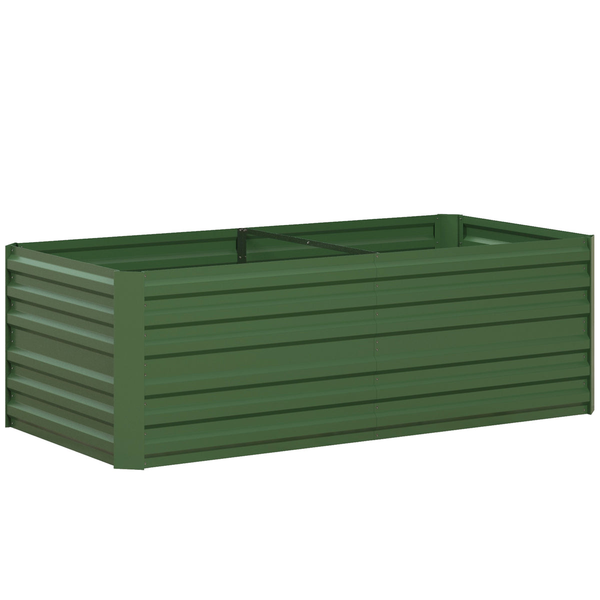 Canteiro de Jardim Retangular Tubos de Reforço em Aço Galvanizado 180x90x59 cm — foto 1