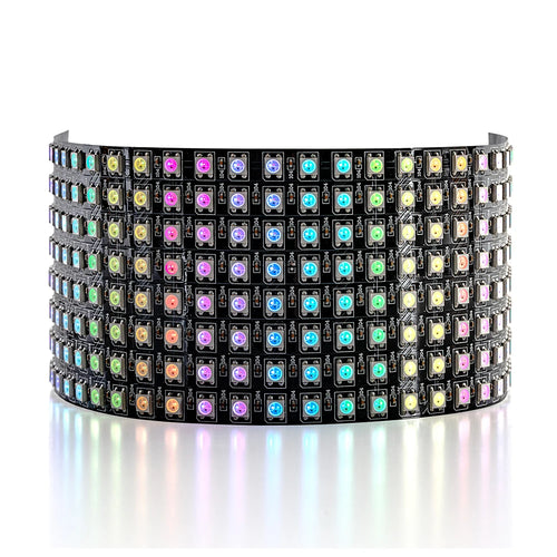 1-10 pces ws2812b rgb flexível 16x16 8x32 256leds pixel painel matriz ecrã - 8cm x 32cm 256Leds 1 unidade — foto 1