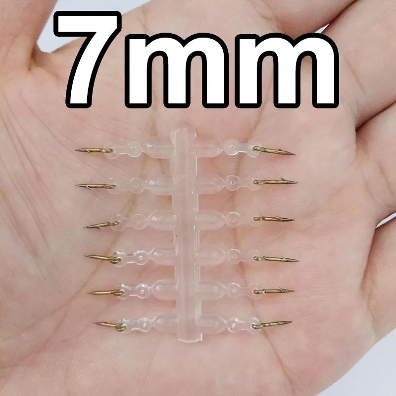12pçs isca de metal, acessórios de pesca de carpa, isca de picada, pino com borracha transparente — foto 5
